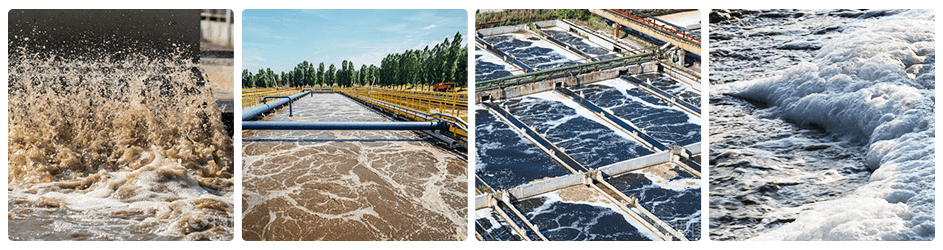 (圖:生化污水消泡劑產品應用)